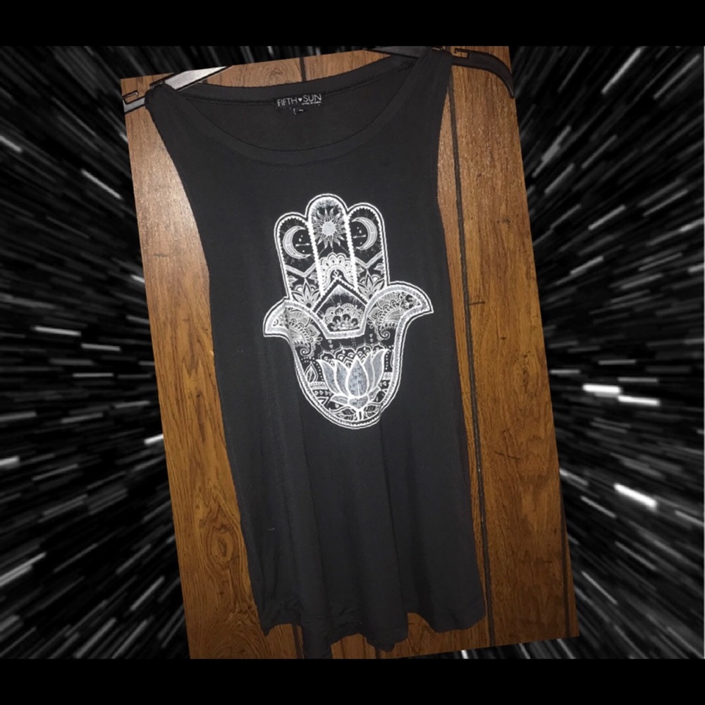 Fifth sun black muscle tee!